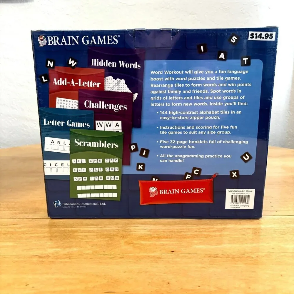 Brain‎ Games Word Workout Kit Age 8+ Spelling Vocab 5 Word Puzzles New Sealed